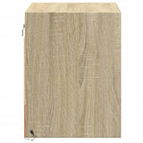 Wall-Mounted Bedside Cabinet With Led Lights