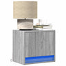 Wall-Mounted Bedside Cabinet With Led Lights