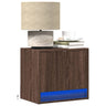 Wall-Mounted Bedside Cabinet With Led Lights