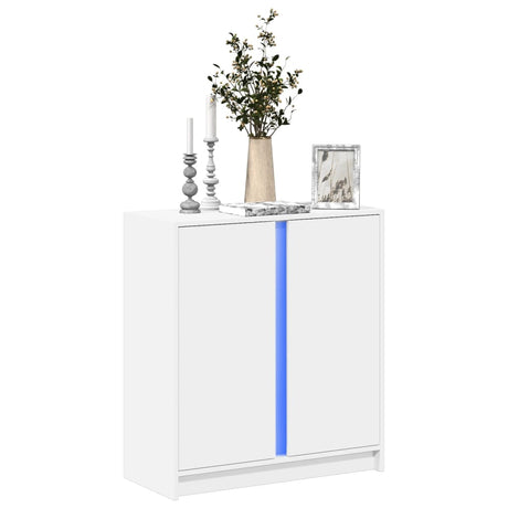 Sideboard With Led 77X34X85 Cm Engineered Wood