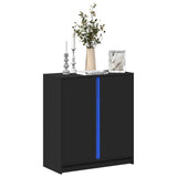 Sideboard With Led 77X34X85 Cm Engineered Wood