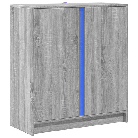 Sideboard With Led 77X34X85 Cm Engineered Wood