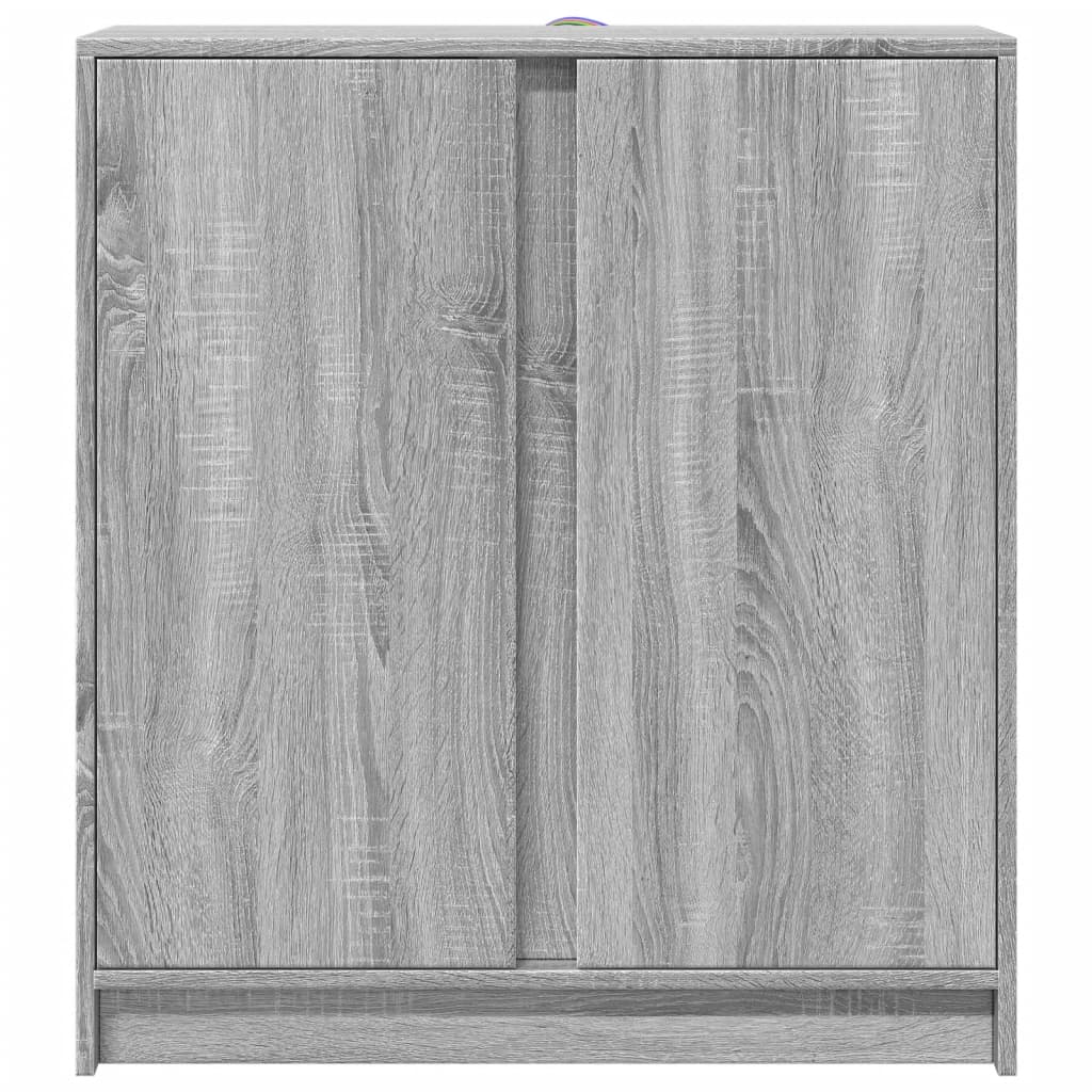 Sideboard With Led 77X34X85 Cm Engineered Wood