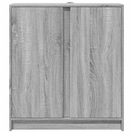 Sideboard With Led 77X34X85 Cm Engineered Wood
