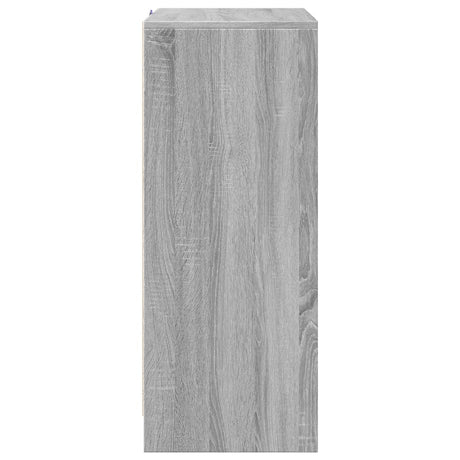 Sideboard With Led 77X34X85 Cm Engineered Wood