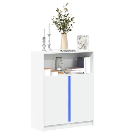 Sideboard With Led 77X34X100 Cm Engineered Wood