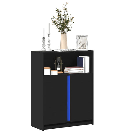 Sideboard With Led 77X34X100 Cm Engineered Wood