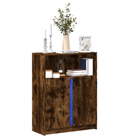 Sideboard With Led 77X34X100 Cm Engineered Wood