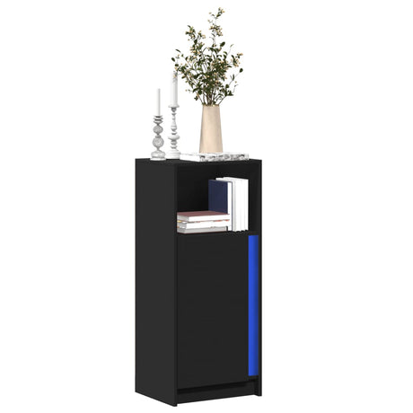 Sideboard With Led 77X34X100 Cm Engineered Wood