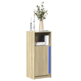 Sideboard With Led 77X34X100 Cm Engineered Wood