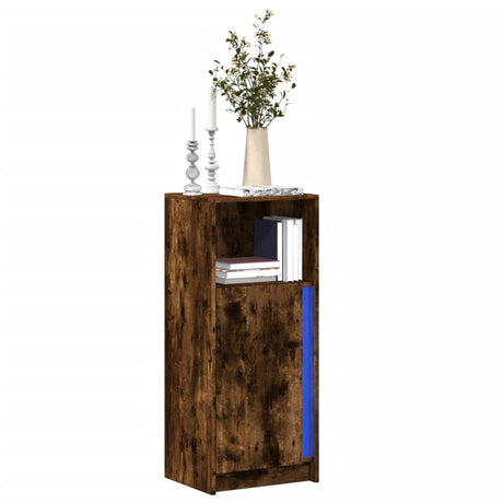Sideboard With Led 77X34X100 Cm Engineered Wood