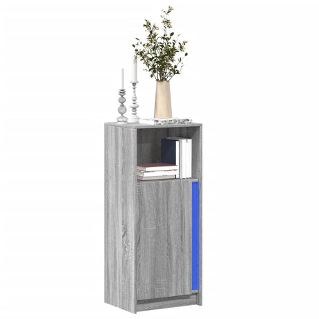 Sideboard With Led 77X34X100 Cm Engineered Wood