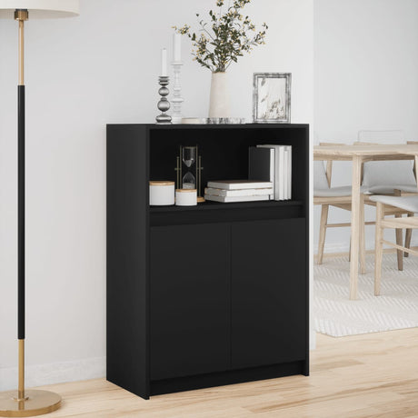 Sideboard With Led 72X34X100 Cm Engineered Wood