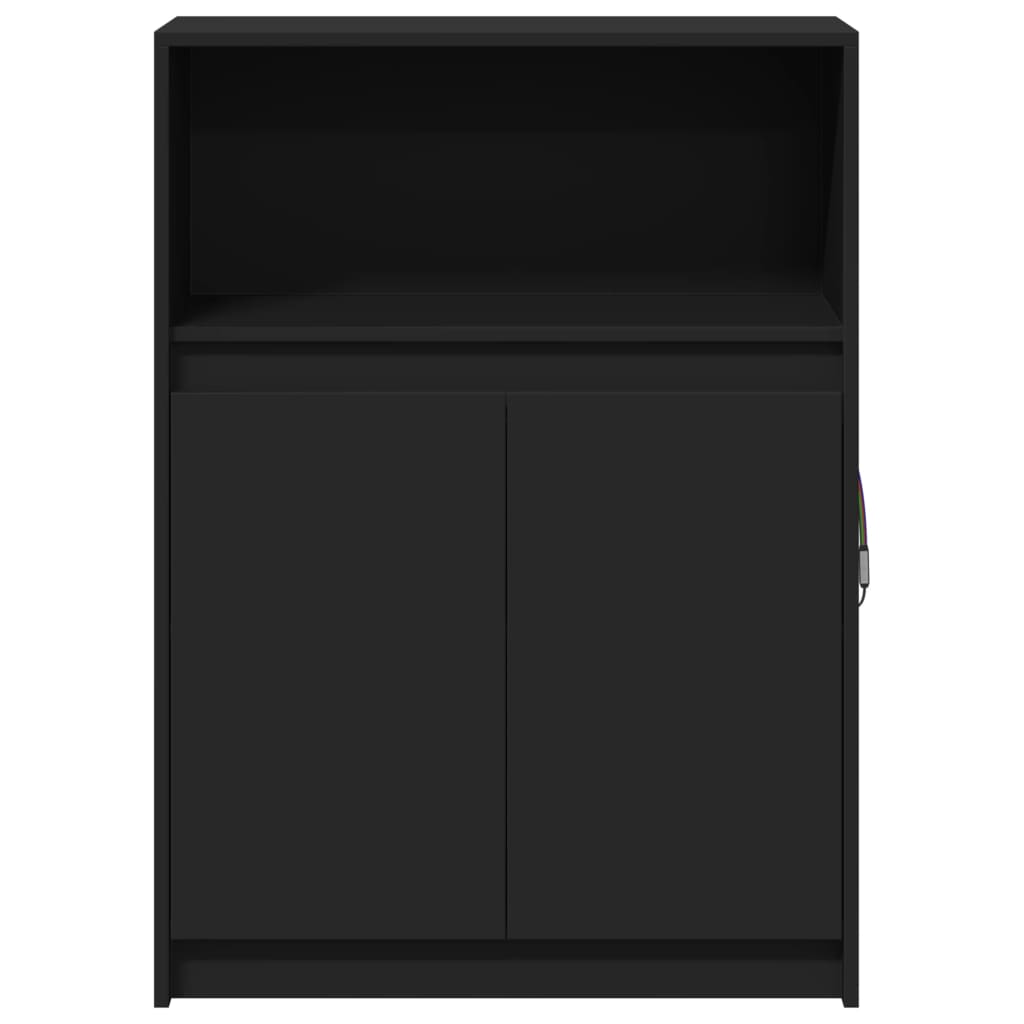 Sideboard With Led 72X34X100 Cm Engineered Wood