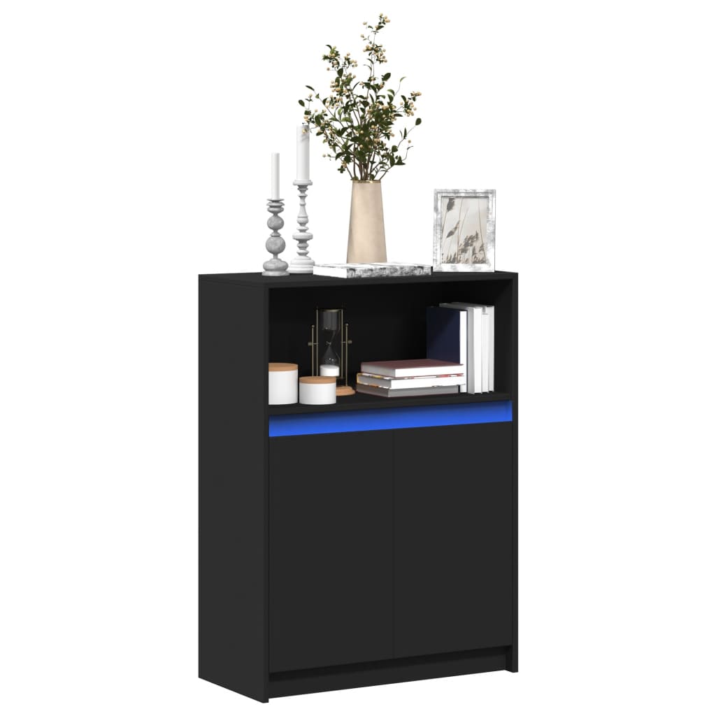 Sideboard With Led 72X34X100 Cm Engineered Wood