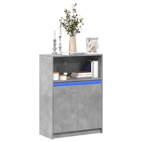 Sideboard With Led 72X34X100 Cm Engineered Wood