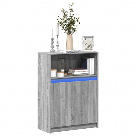 Sideboard With Led 72X34X100 Cm Engineered Wood