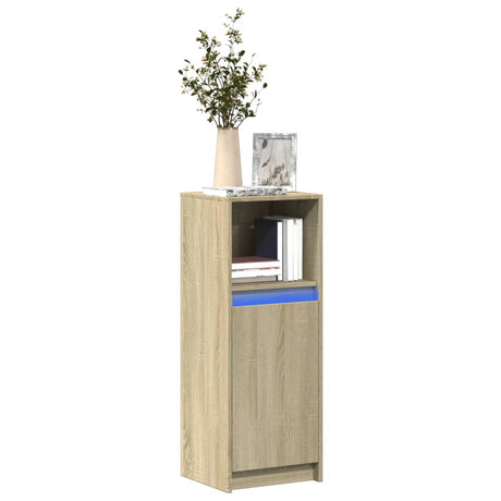 Sideboard With Led 72X34X100 Cm Engineered Wood