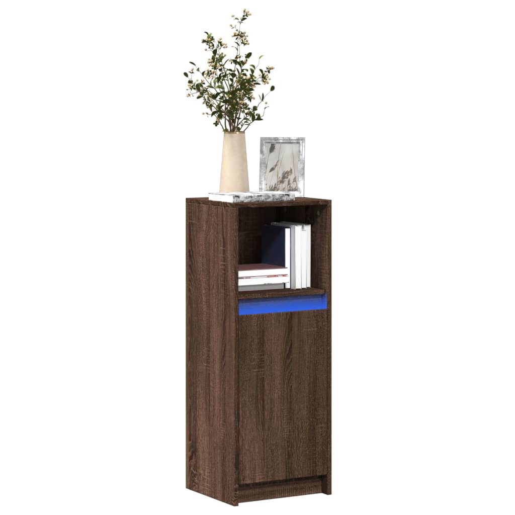 Sideboard With Led 72X34X100 Cm Engineered Wood