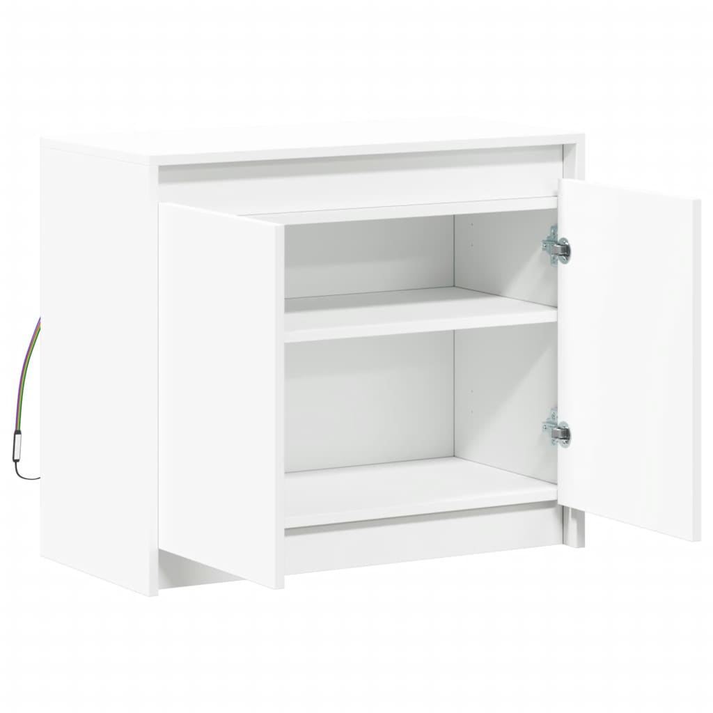 Sideboard With Led 72X34X61 Cm Engineered Wood