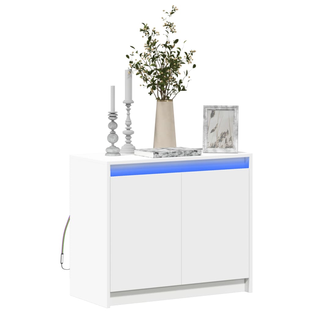 Sideboard With Led 72X34X61 Cm Engineered Wood