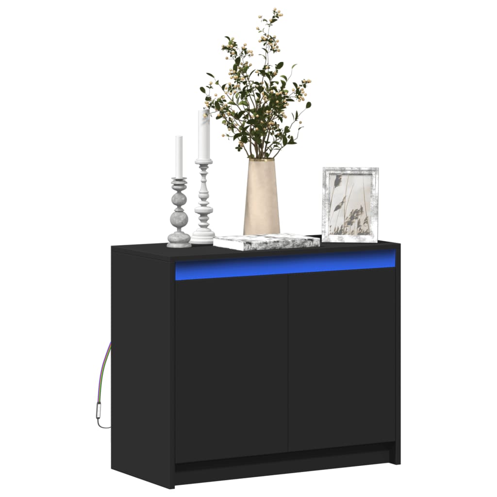Sideboard With Led 72X34X61 Cm Engineered Wood