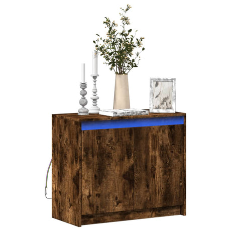 Sideboard With Led 72X34X61 Cm Engineered Wood