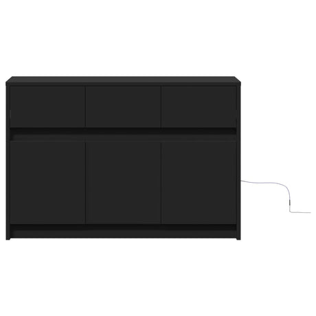 Tv Cabinet With Led 91X34X61 Cm Engineered Wood