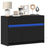 Tv Cabinet With Led 91X34X61 Cm Engineered Wood