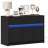 Tv Cabinet With Led 91X34X61 Cm Engineered Wood