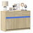 Tv Cabinet With Led 91X34X61 Cm Engineered Wood
