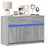 Tv Cabinet With Led 91X34X61 Cm Engineered Wood