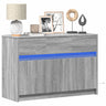 Tv Cabinet With Led 91X34X61 Cm Engineered Wood
