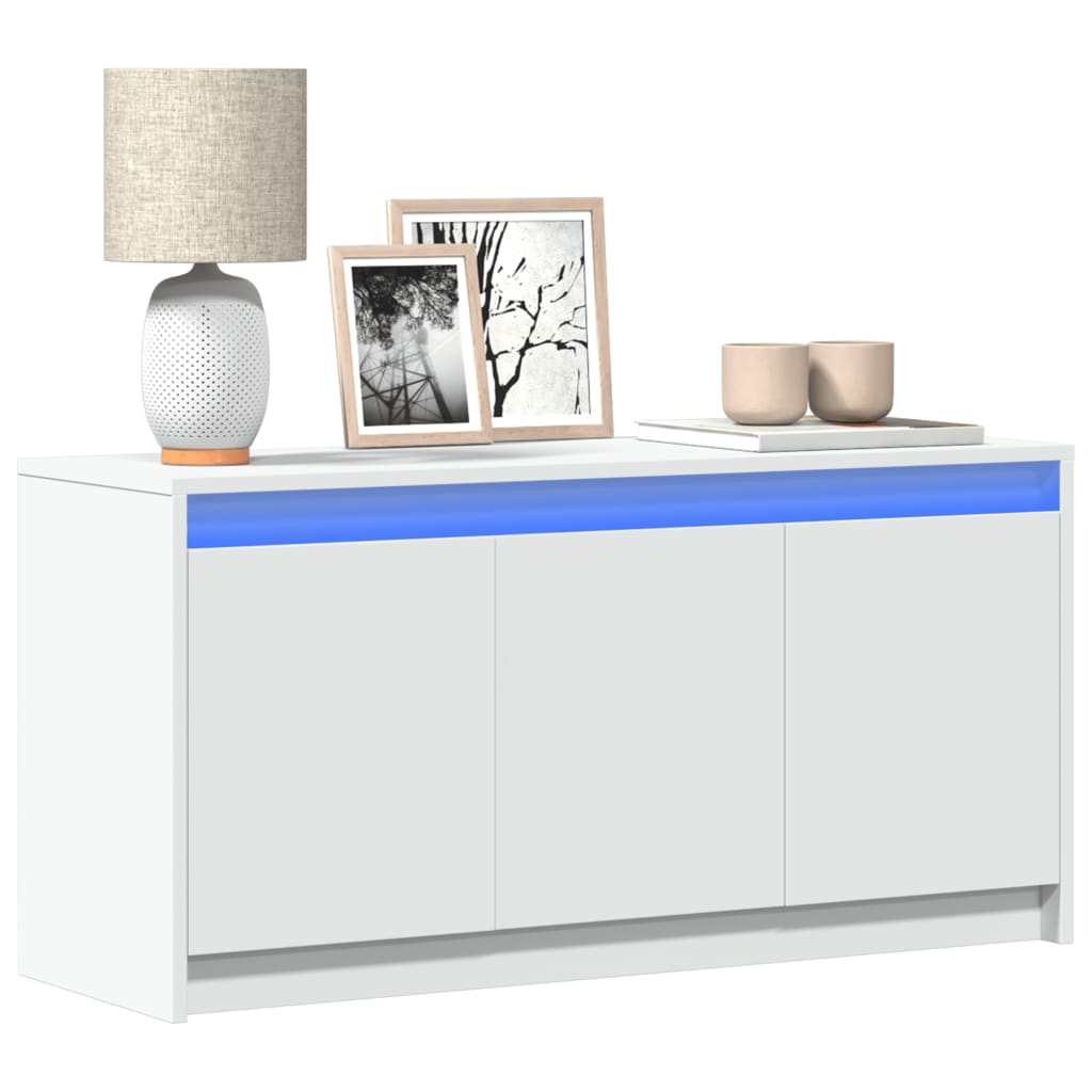 Tv Cabinet With Led 100X34X50 Cm Engineered Wood