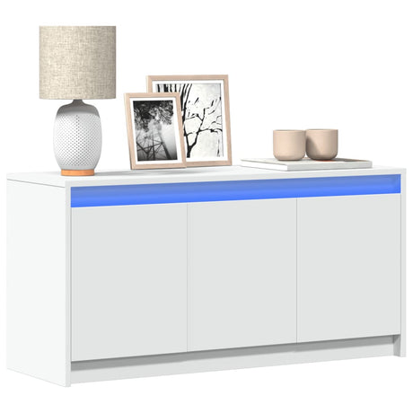 Tv Cabinet With Led 100X34X50 Cm Engineered Wood