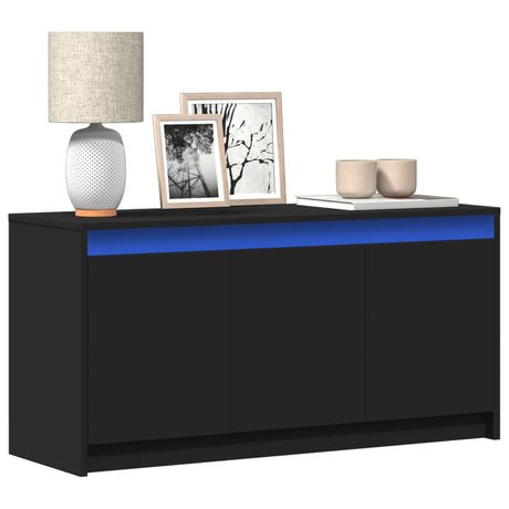 Tv Cabinet With Led 100X34X50 Cm Engineered Wood