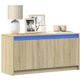 Tv Cabinet With Led 100X34X50 Cm Engineered Wood