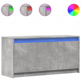 Tv Cabinet With Led 100X34X50 Cm Engineered Wood