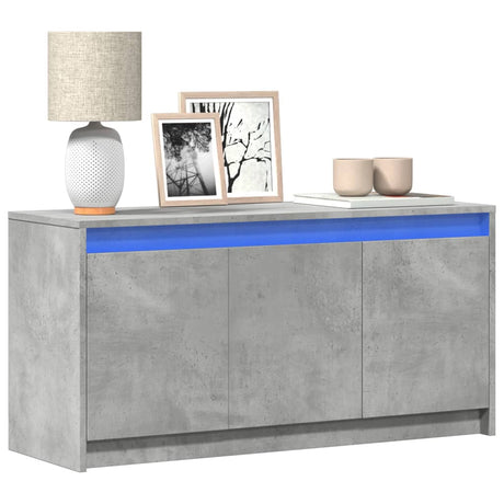 Tv Cabinet With Led 100X34X50 Cm Engineered Wood