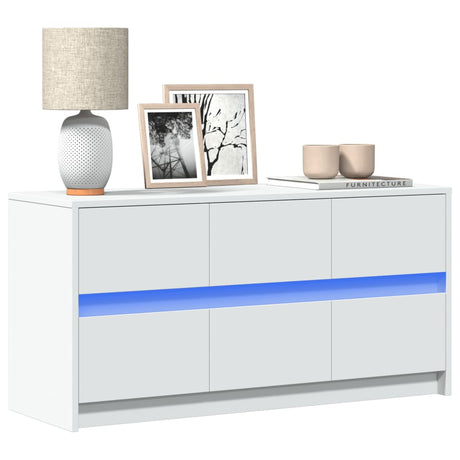 Tv Cabinet With Led 180X34X50 Cm Engineered Wood