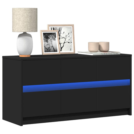 Tv Cabinet With Led 180X34X50 Cm Engineered Wood