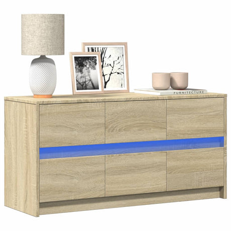 Tv Cabinet With Led 180X34X50 Cm Engineered Wood