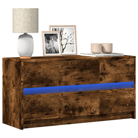Tv Cabinet With Led 180X34X50 Cm Engineered Wood