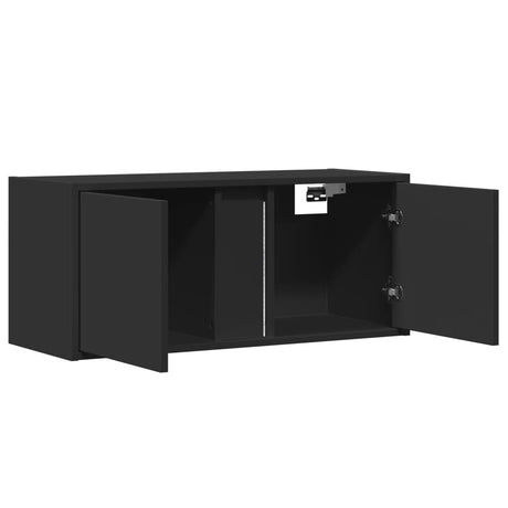 Tv Wall Cabinet With Led Lights 80X31X35 Cm