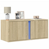Tv Wall Cabinet With Led Lights 80X31X35 Cm
