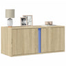 Tv Wall Cabinet With Led Lights 80X31X35 Cm
