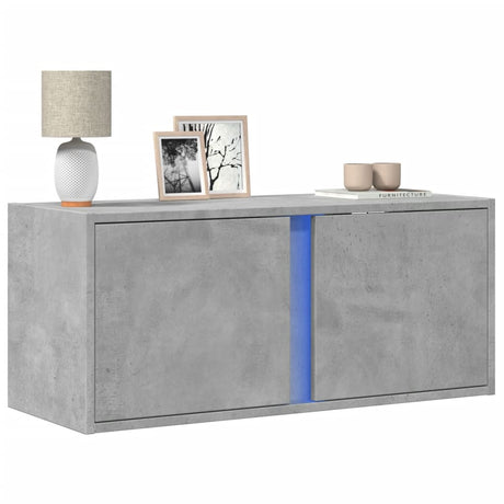 Tv Wall Cabinet With Led Lights 80X31X35 Cm