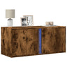 Tv Wall Cabinet With Led Lights 80X31X35 Cm