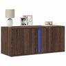 Tv Wall Cabinet With Led Lights 80X31X35 Cm