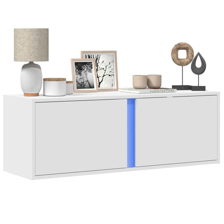 Tv Wall Cabinet With Led Lights 80X31X35 Cm